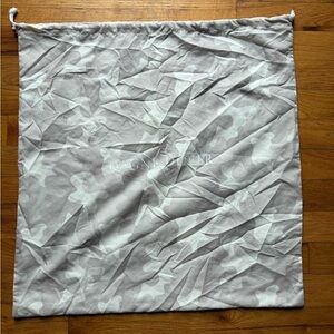 DAGNE DOVER Tan White Drawstring Large Square Dustbag